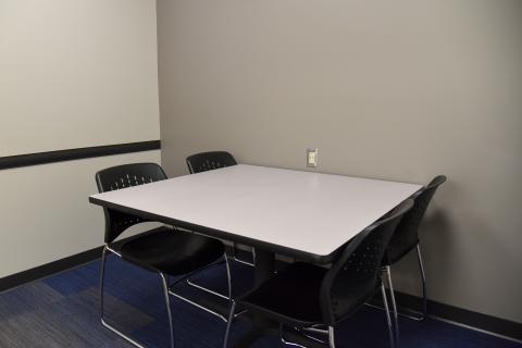 Study room in Youth Services with room for four.